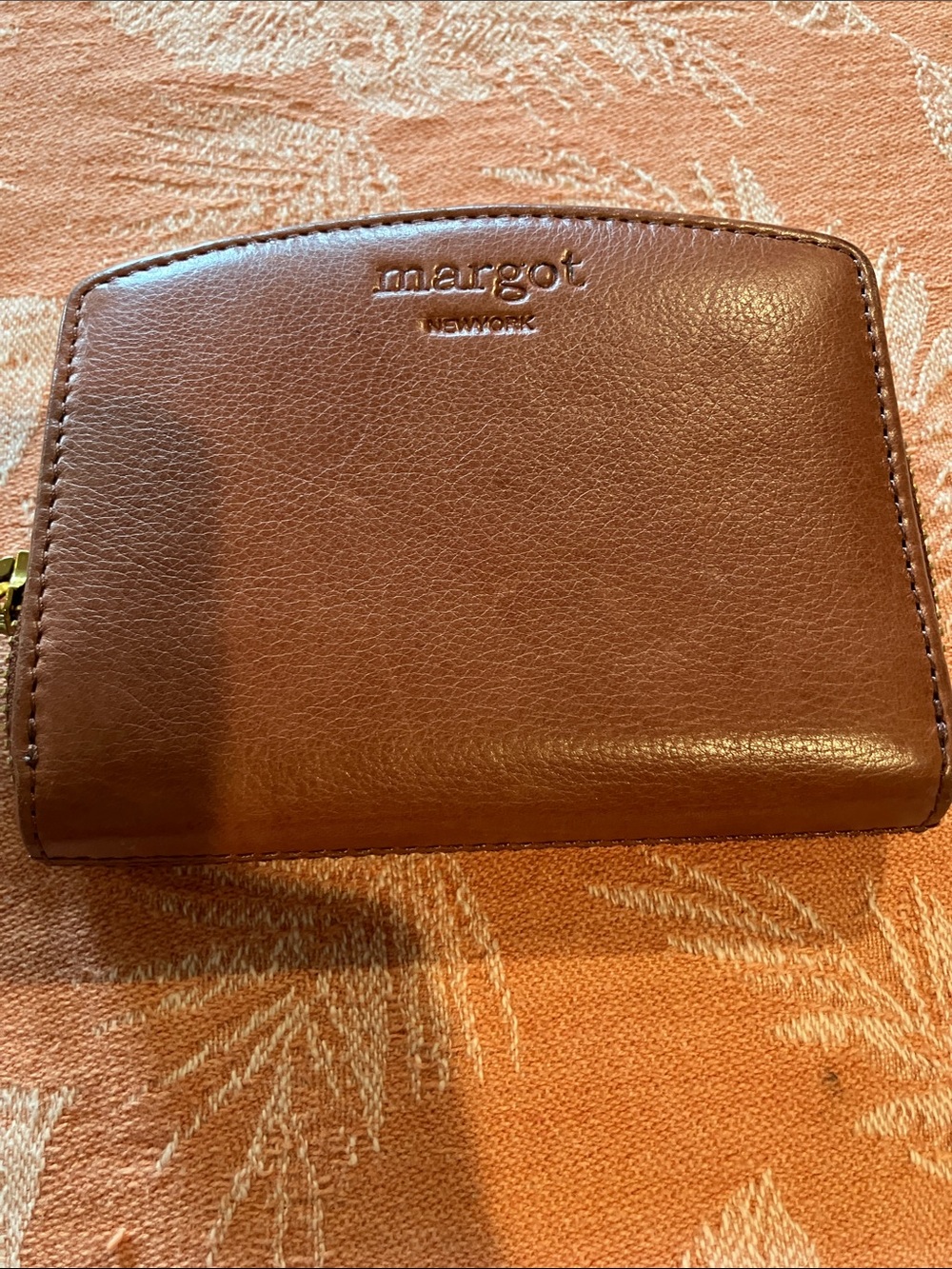 margot Brown Leather Zip Wallet